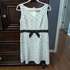 Sheri Martin Black and White Patterned Dress